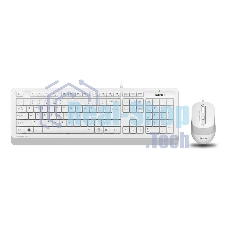 Комплект клавиатура+мышь A4Tech FStyler F1010 проводной, USB, 1600 DPI, белый/серый
