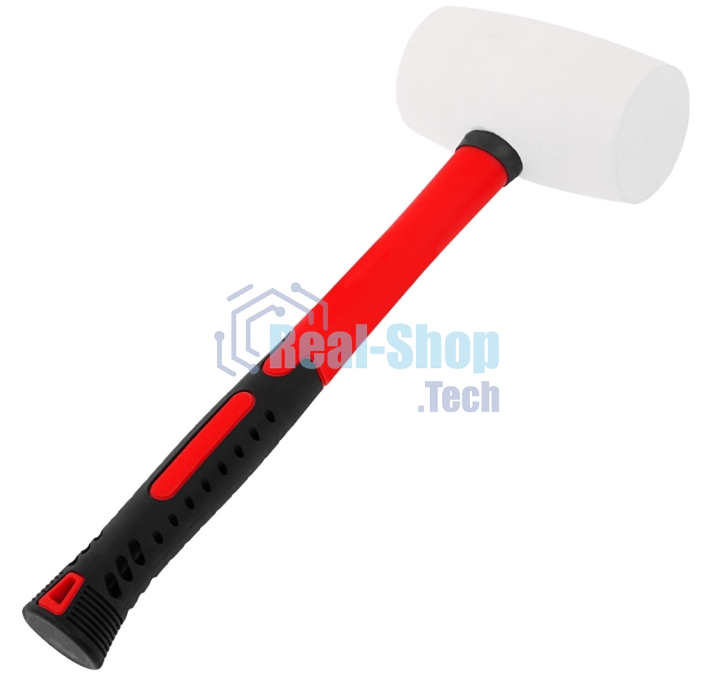 Киянка резиновая Matrix 11198 910 г, белая резина, фибергласовая рукоятка