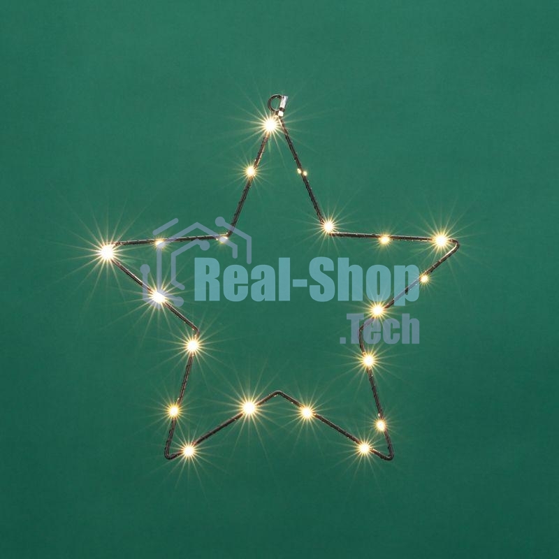 Светодиодная подвесная фигура Neon-night Звезда на металлическом каркасе, цвет теплый белый