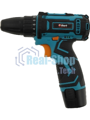Дрель-шуруповерт Bort BAB-12x2Li-FD, 12 В, 1,5 Ач, 36 Нм, щеточный