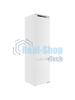 Встраиваемый холодильник Maunfeld MBF193SLFWGR Inverter белый двухкамерный 229/76 л морозилка снизу