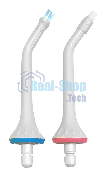 Набор универсальных сменных насадок QUMO QHI-1 (ортодонтическая насадка + насадка с щетинками) для ирригаторов полости рта 