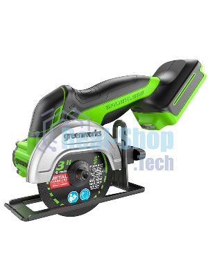 Угловая шлифовальная машина аккумуляторная GreenWorks GD24UCS, 24V, без АКБ и ЗУ (3402007)