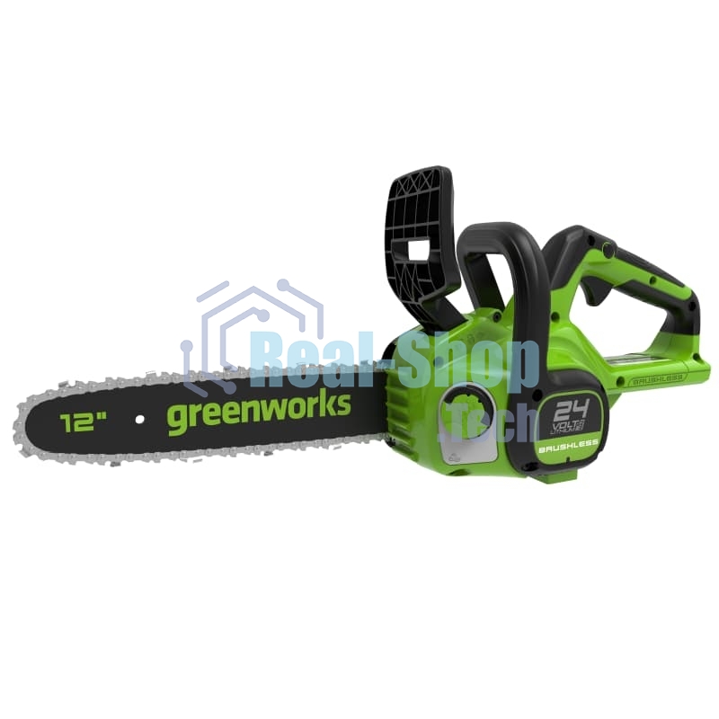 Цепная пила аккумуляторная GreenWorks GD24CS30K2, 24V, 30см, бесщеточная, c АКБ 2 А·ч и ЗУ (2007007UA)