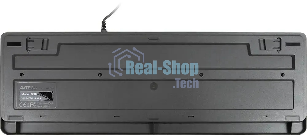 Клавиатура проводная A4Tech Fstyler FK10, USB, черный/серый