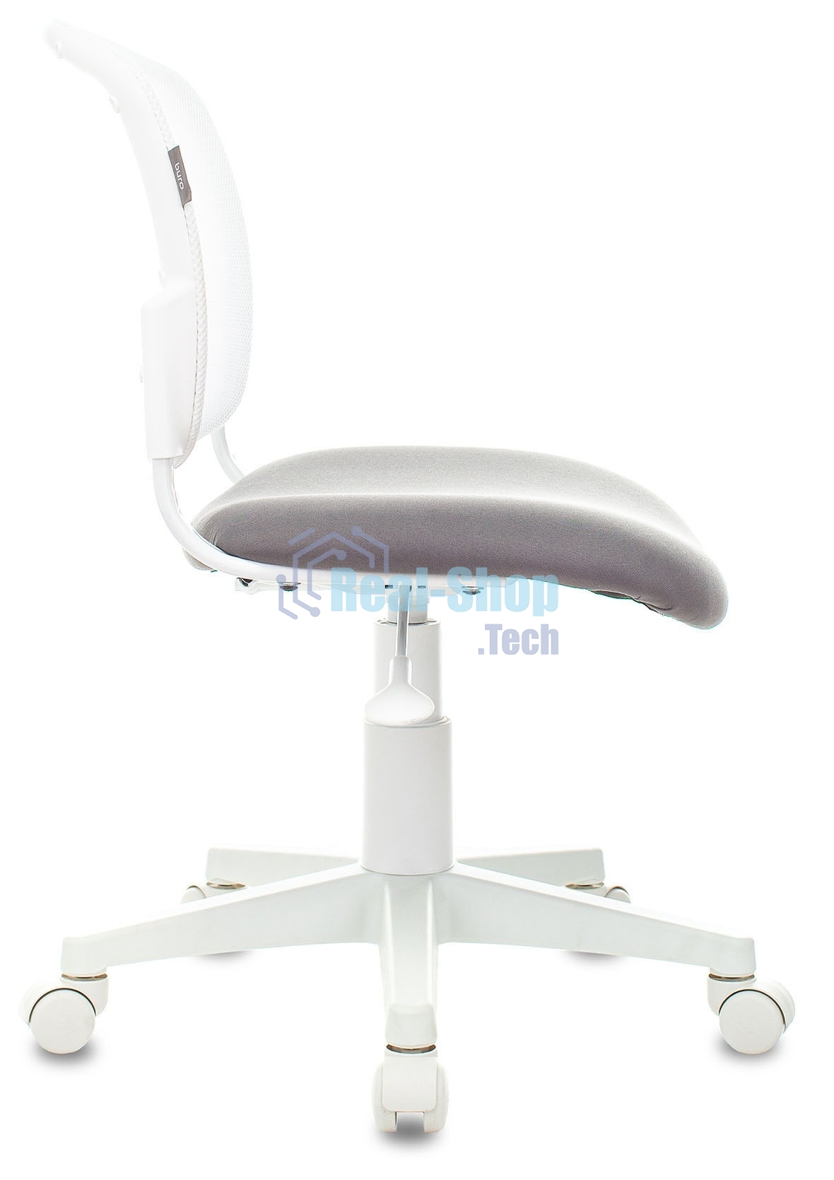 Кресло детское Бюрократ CH-W296NX белый TW-15 Neo Grey сиденье серый, сетка/ткань, крестов. пластик, пластик белый