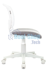Кресло детское Бюрократ CH-W296NX белый TW-15 Neo Grey сиденье серый, сетка/ткань, крестов. пластик, пластик белый