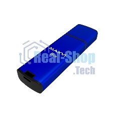Флешка USB R/W Maxvi MP2 8Gb USB 2.0 blue, монолит с колпачком, ABS пластик + металл