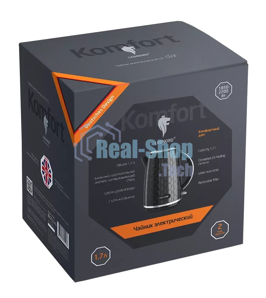 Чайник электрический LEONORD LE-1523 черный (107961)