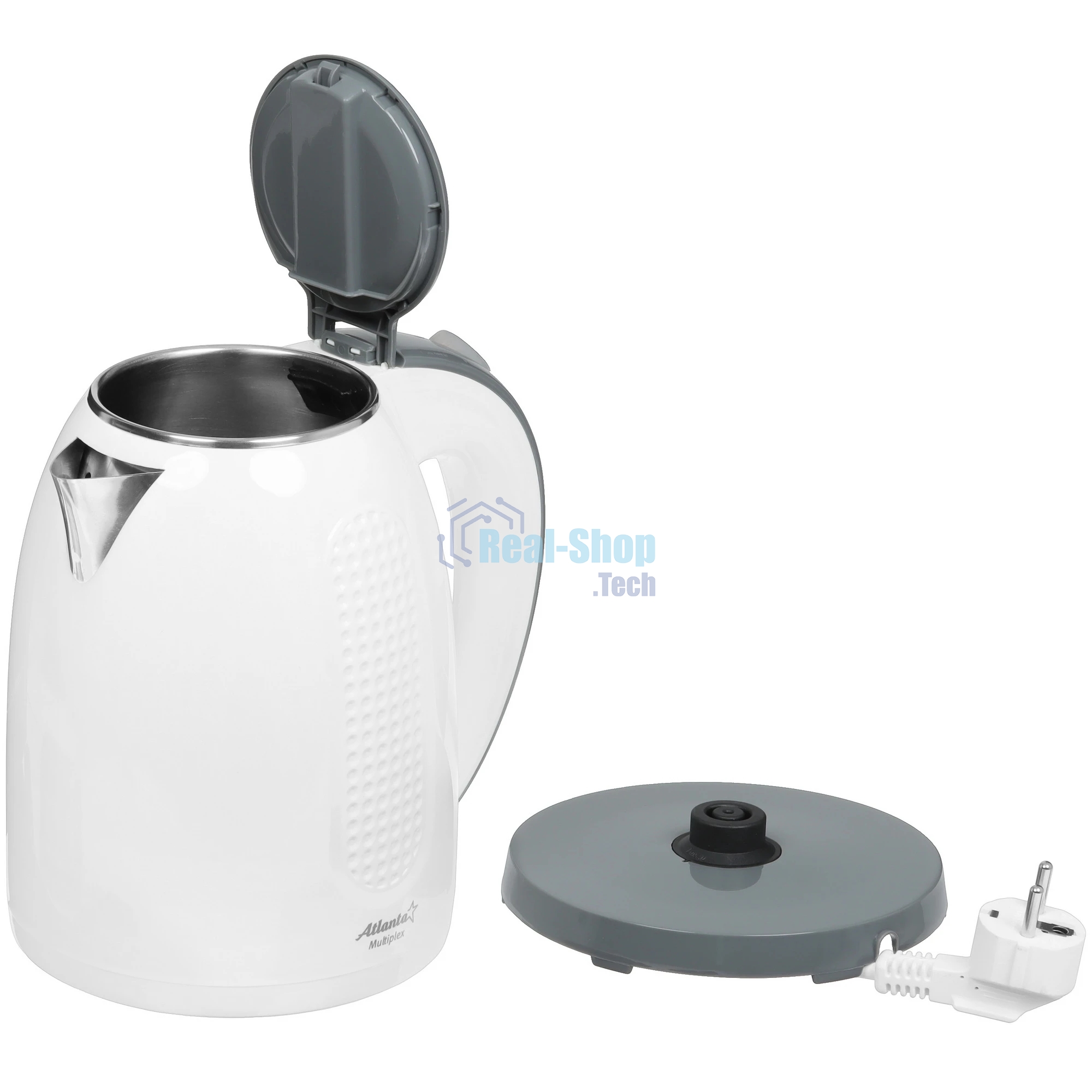 Чайник электрический Atlanta ATH-2427 белый двухстенный
