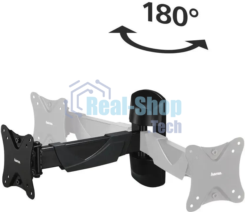 Кронштейн для телевизора Hama FULLMOTION черный, 10