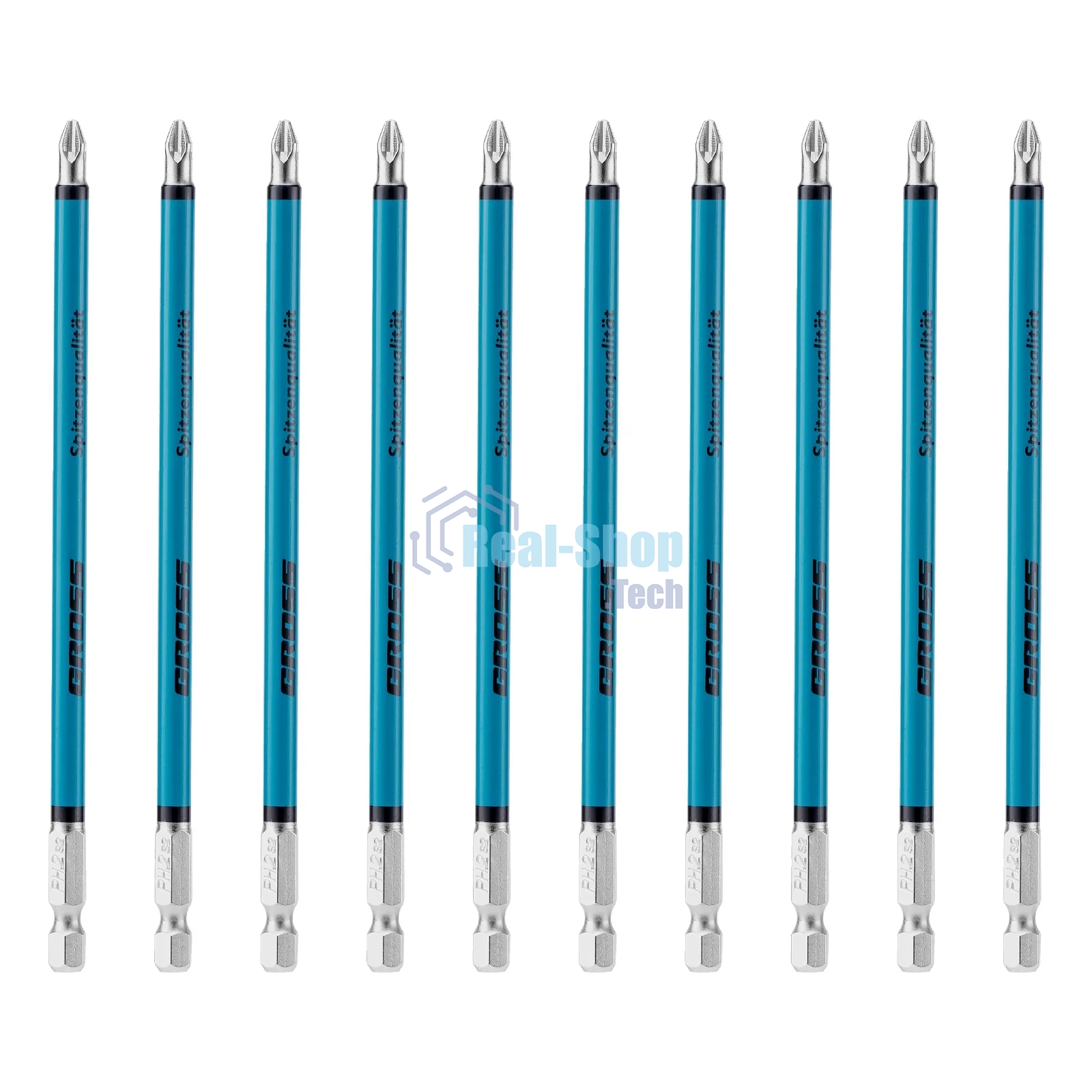 Бита Gross PH2х150мм, сталь S2, кругл., 10шт.
