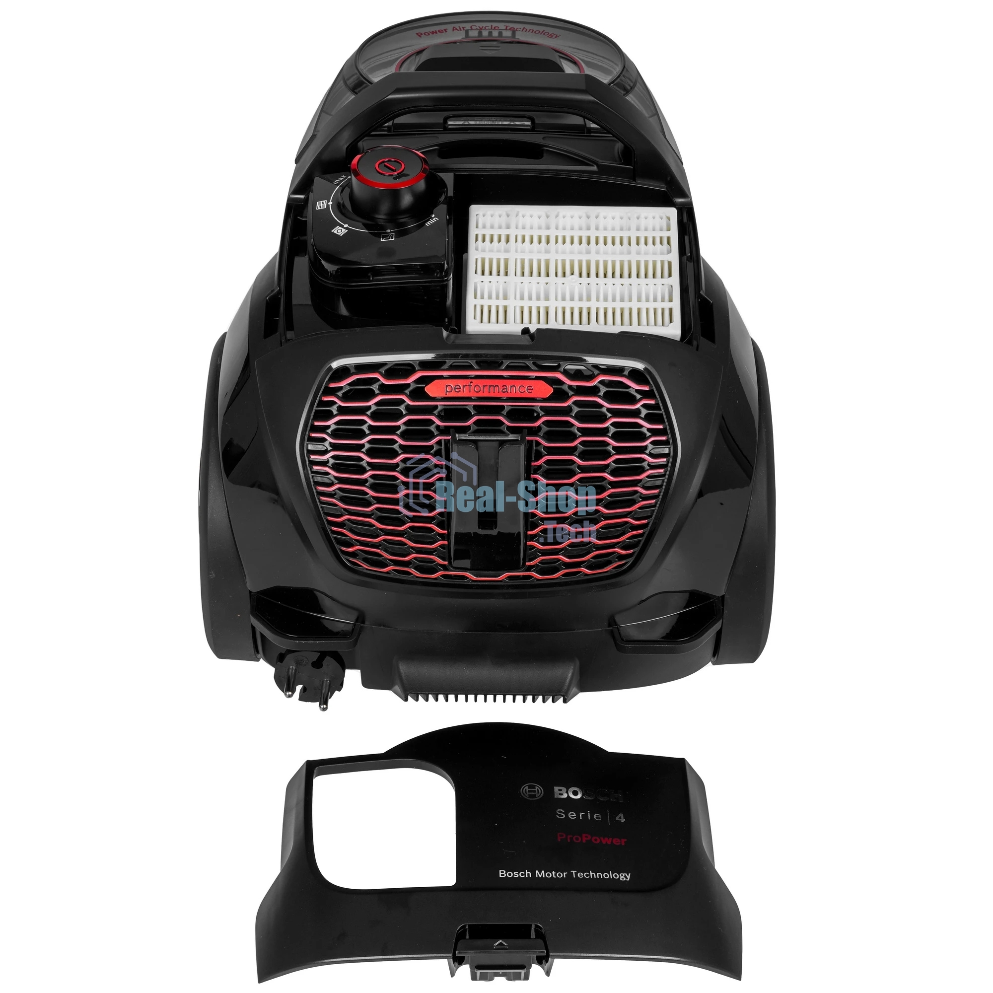 Пылесос Bosch BGS21POW2 черный, 700 Вт, уборка сухая, пылесборник контейнер 2 л