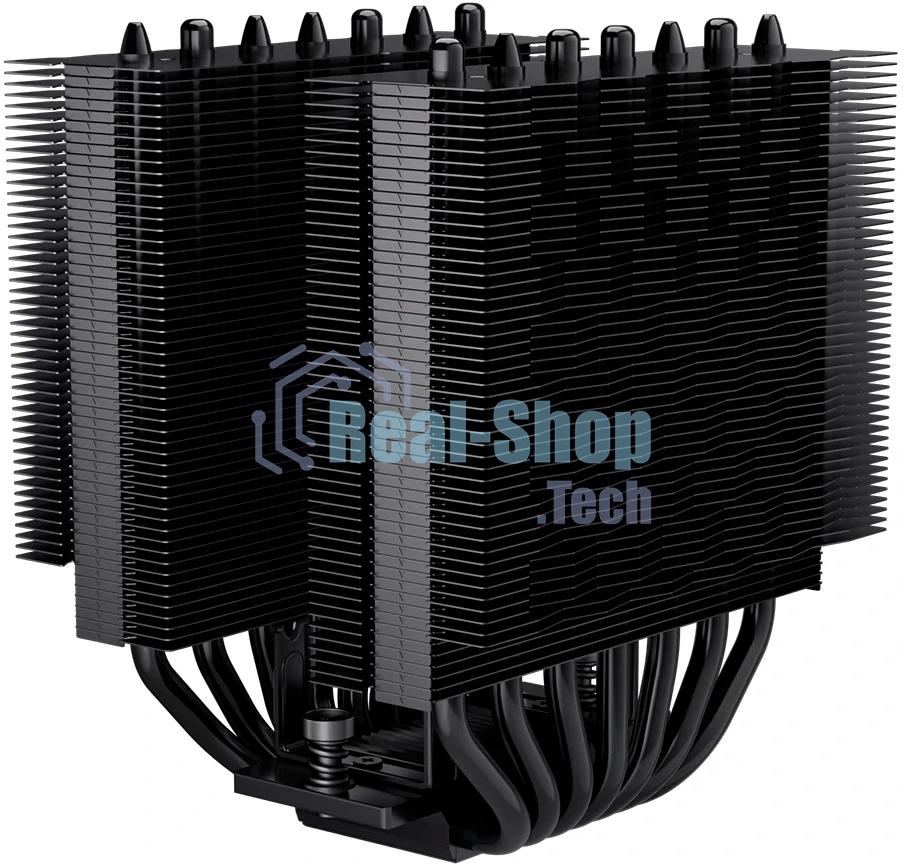 Кулер для процессора PCCooler RT720 TC ARGB BK (270W, 4-pin PWM, 157.5mm, Al/Cu, 7x6mm, ARGB, 2x120mm, 73.32CFM, 34.9dBA, 2200RPM, S: 1851/1700/1200/115X, AM5/AM4, black)