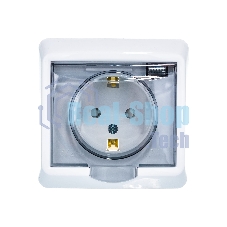 Розетка 1-м СП Этюд защ. шторки с заземл. IP44 белый SchE PC16-044B