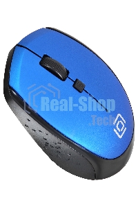 Мышь беспроводная Oklick 488MW синий/черный, 1600 dpi, радиоканал, USB, кнопки - 4