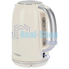 Чайник электрический Hyundai HYK-S9900 1.7л. 2200Вт молочный/серебристый корпус: металл