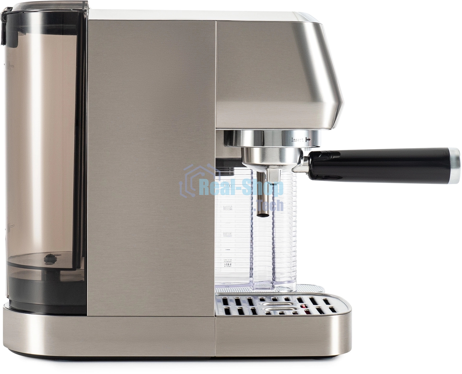 Кофеварка рожковая Hyundai HEM-9999 серебристый, исп. кофе - молотый, 1.3 л, 1350 Вт, 20 бар