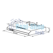 Вытяжка подвесная HOMSair Horizontal 50 белый, 50 см, 420 куб. м/ч, 45 дБ