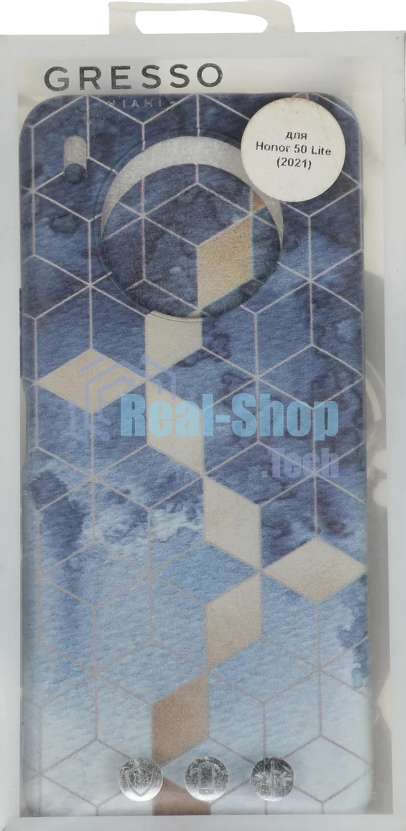 Чехол (клип-кейс) Gresso Meridian, для Honor 50 Lite, синий gr17aaae8879