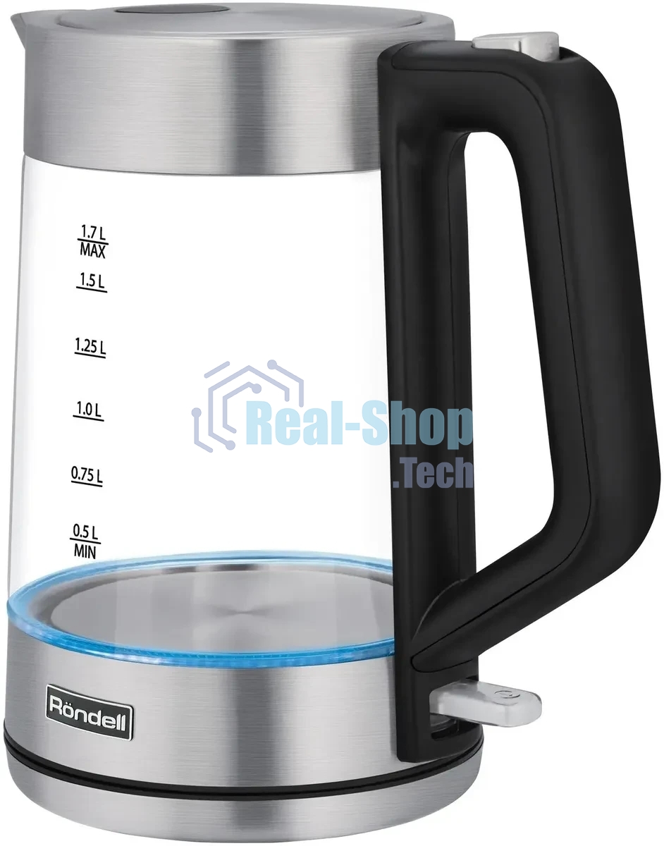 Чайник электрический Rondell RDE-1008 1.7л. 2200Вт прозрачный корпус: стекло
