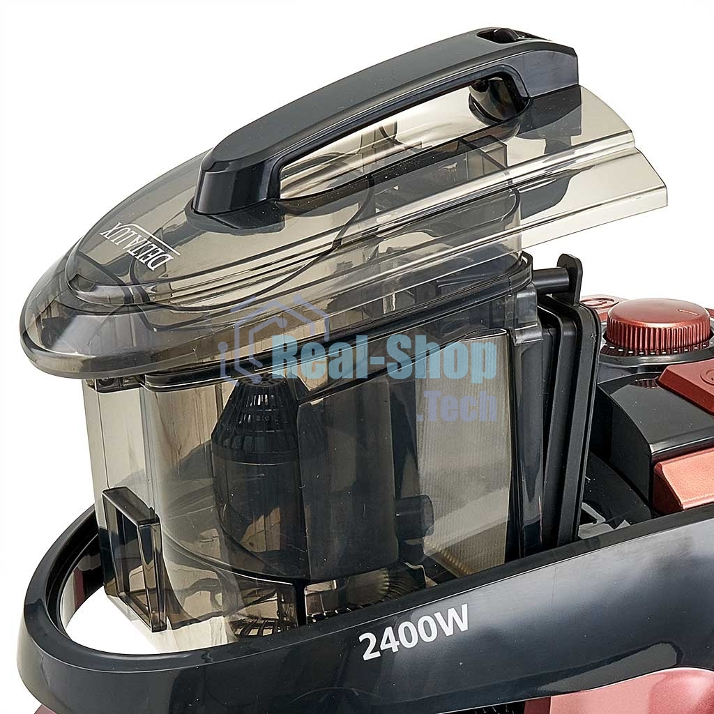 Пылесос DELTA LUX DE-3501 СУПЕР-ЦИКЛОН, черный с терракот