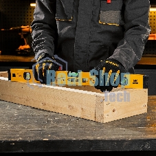 Уровень алюминиевый Denzel магнит., фрезерованный, 3 глазка (1 зеркал.), 0,5 мм/м, 600 мм