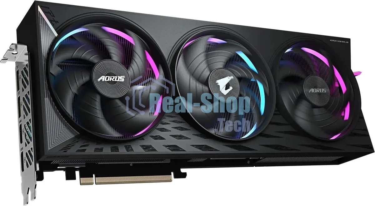 Видеокарта Gigabyte PCI-E GV-R9070XT AORUS E-16GD 1.0 AMD Radeon RX 9070XT 16Gb 256bit GDDR6 2175/20000 HDMIx2 DPx2 HDCP Ret