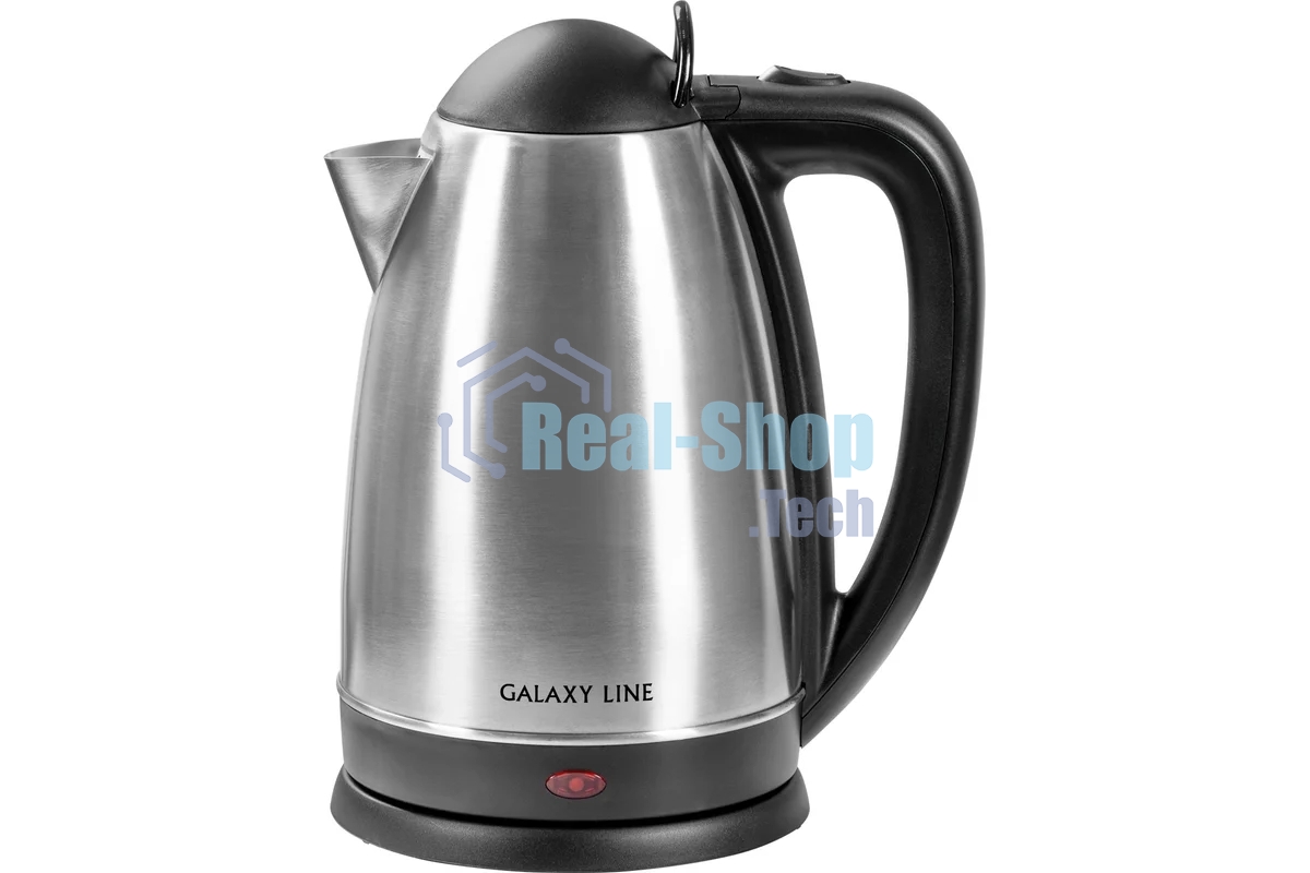Электрочайник Galaxy GL 0321 серый, 2.5 л, 2000 Вт, скрытый нагревательный элемент