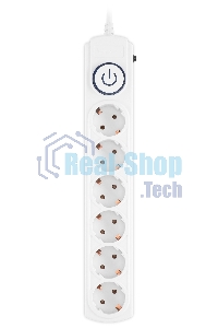 Сетевой фильтр Ippon BK-6-EU-1.8-10-W 1.8 м (6 розеток) белый (коробка)