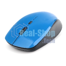 Мышь беспроводная Gembird MUSW-250-2 синий, 1600 dpi, радиоканал, USB, кнопки - 4