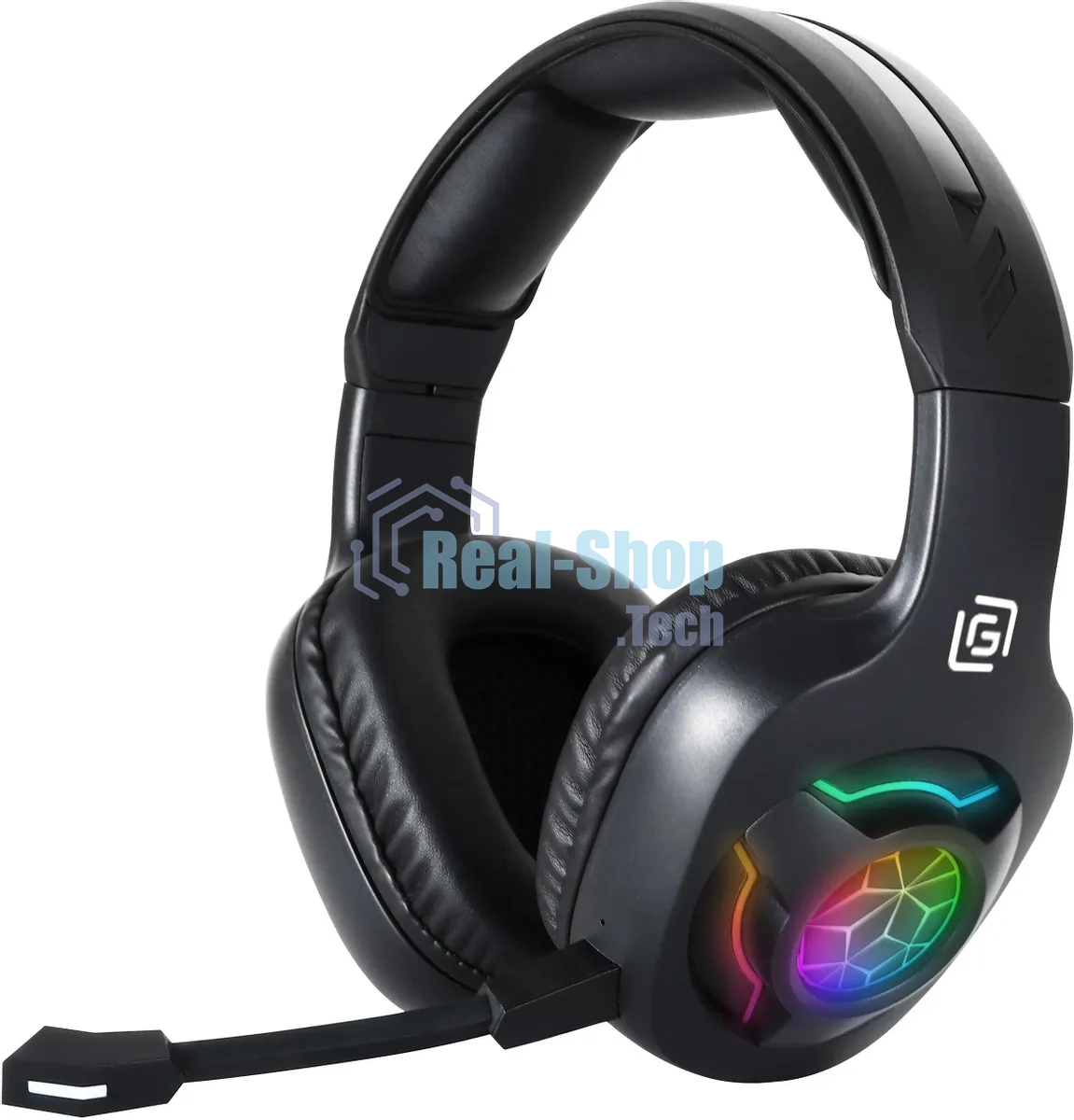 Гарнитура беспроводная/проводная с микрофоном Оклик HS-L575G черный накладные BT оголовье (1895253)