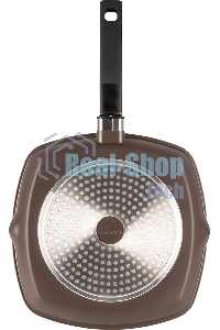 Сковорода-гриль Rondell Praline RDA-1567, 28 см, съемная ручка, без крышки, коричневый