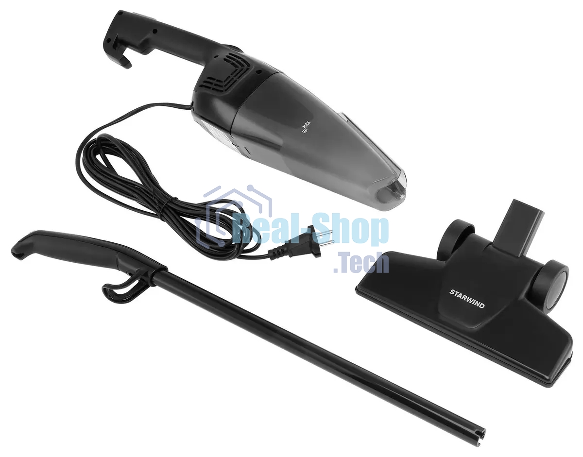 Пылесос ручной Starwind SCH1550 черный 800Вт уборка сухая контейнер