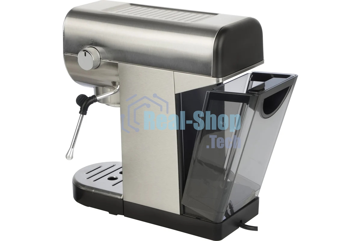 Кофеварка рожковая LEONORD LE-1752 (108135) черный/стальной, исп. кофе - молотый, 0,8 л, 1360 Вт, 20 бар