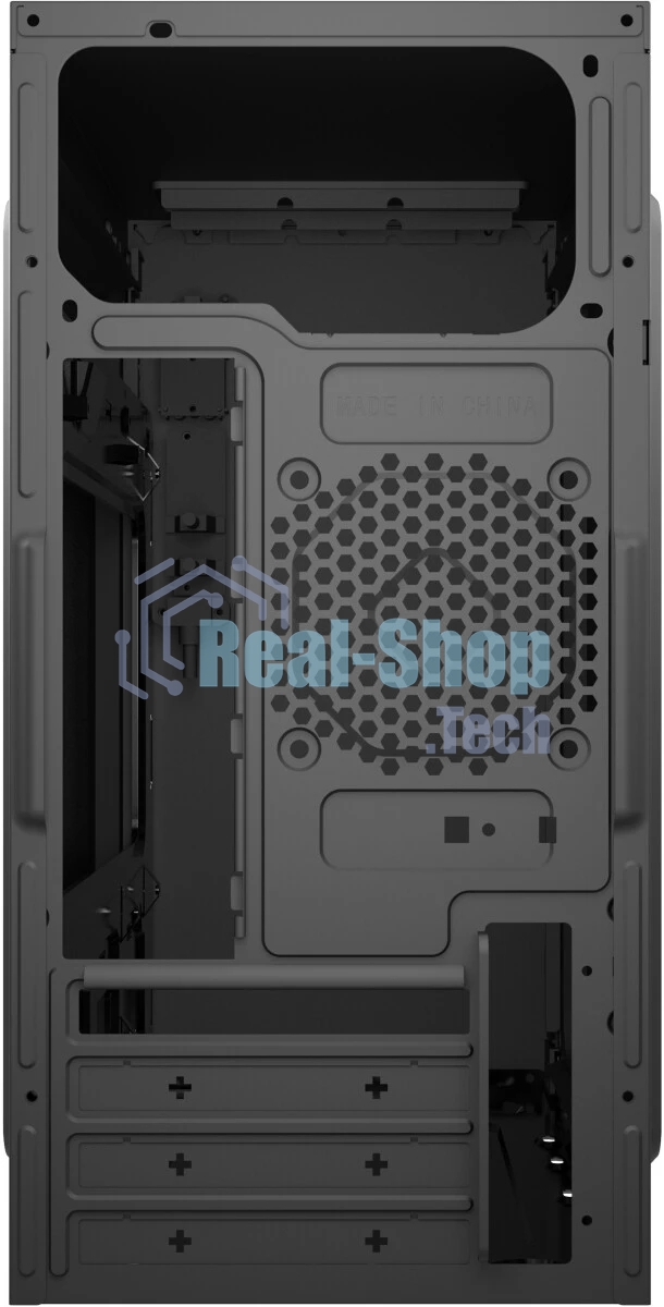 Компьютерный корпус с блоком питания 450Вт. Case Forza mATX, 450W, 2xUSB 2.0, Black, w/o FAN, 8 см fan PSU, power cord