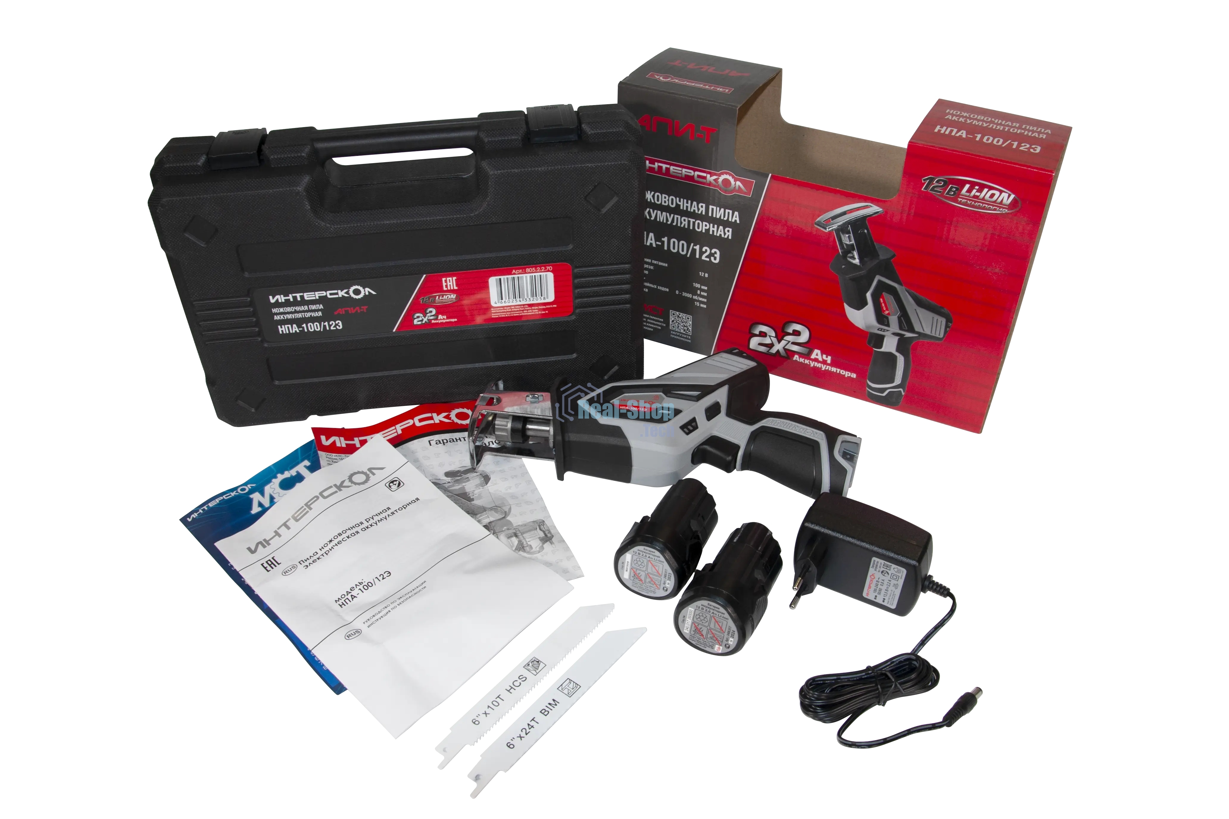 Сабельная пила Интерскол НПА-100/12Э аккум. 3000ход/мин (805.0.0.70)