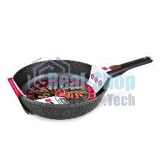 Сковорода НМП Литая L18028i, 28 см, серый