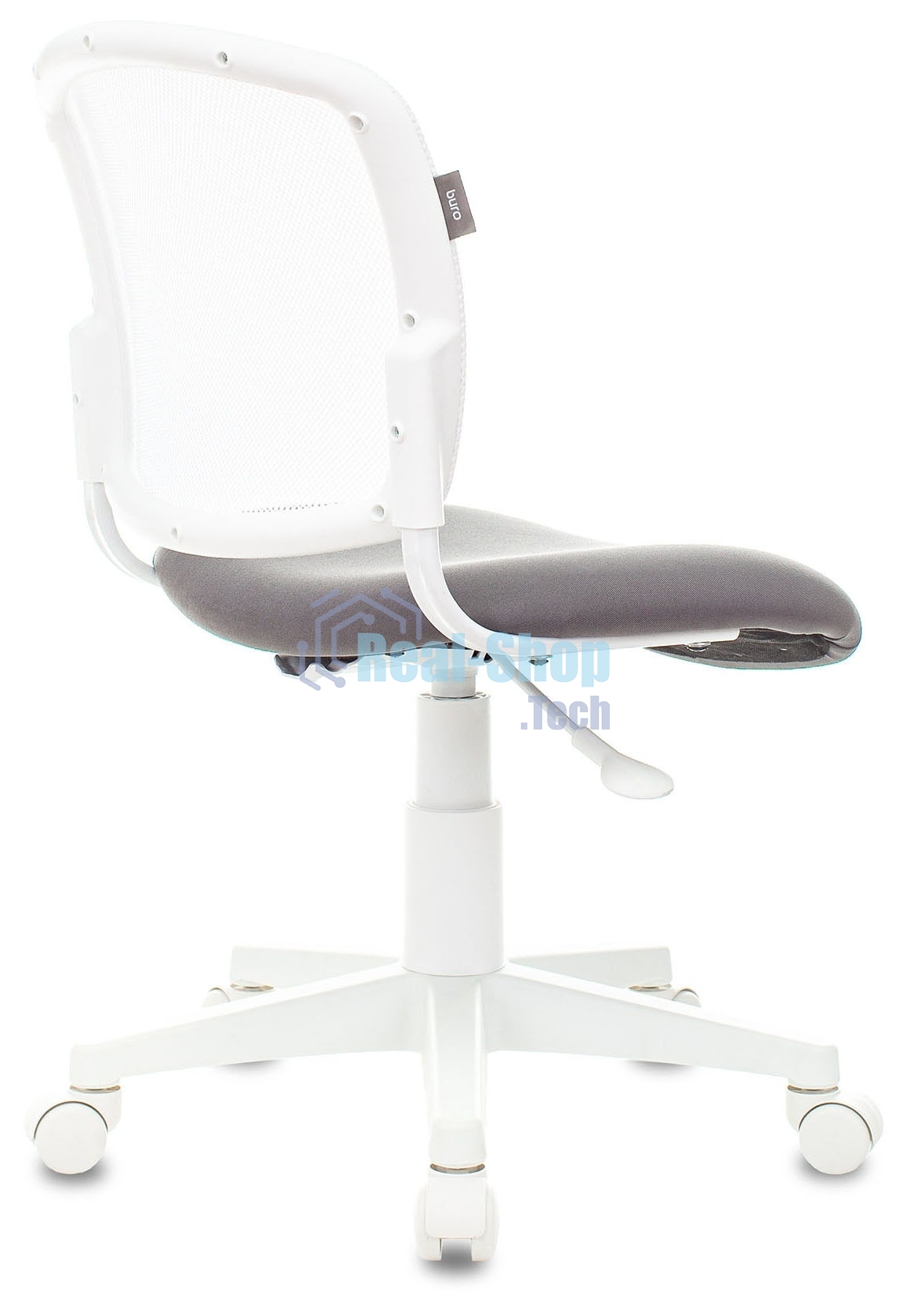Кресло детское Бюрократ CH-W296NX белый TW-15 Neo Grey сиденье серый, сетка/ткань, крестов. пластик, пластик белый