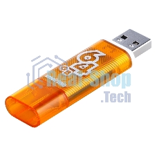 Флешка USB R/W Smartbuy R/W Glossy series Orange (SB64GbGS-Or), 64Gb, USB 2.0, R/W 25/15, оранжевый