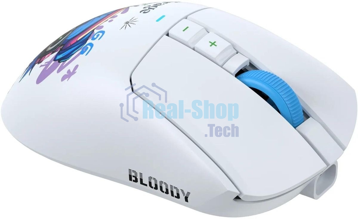 Мышь беспроводная A4Tech Bloody R73 Pro белый/рисунок оптическая 26000dpi беспров. USB-C 7but (R73 PRO NYX MIRAGE)