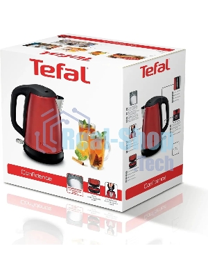 Чайник электрический Tefal KI270530 1.7л. 2400Вт красный (корпус: металл)