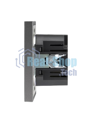 Розетка Kranz STRONG USB-A+Type-C 3А с функцией быстрой зарядки графит