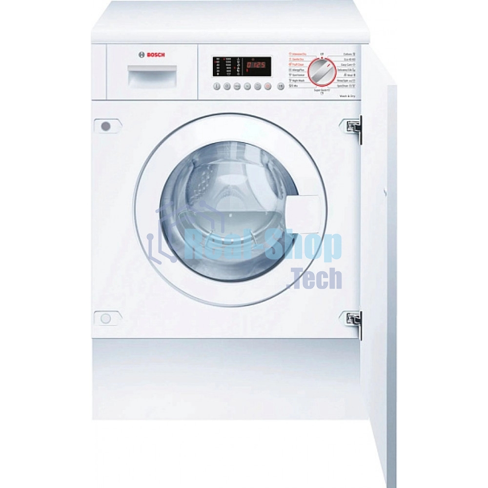 Cтиральная машина встраиваемая Bosch WKD28543EU белый, загрузка фронтальная 7 кг, 4 кг - сушка, 1400 об/мин, класс: A++