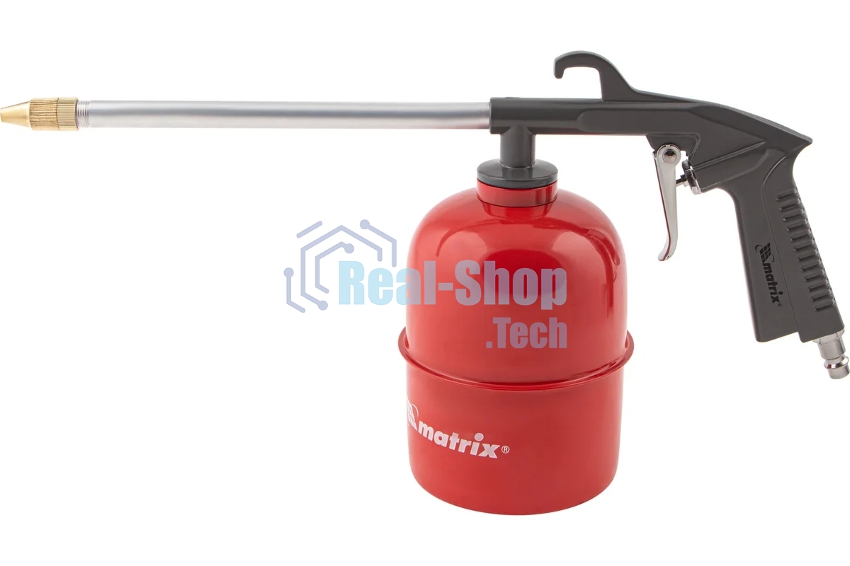 Набор пневмоинструмента Matrix, 5 предметов, быстросъемное соед., краскорасп. с нижним бачком