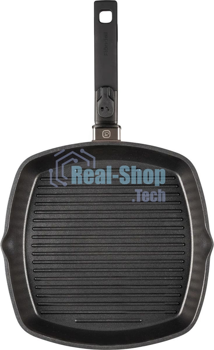 Сковорода-гриль Rondell Praline RDA-1567, 28 см, съемная ручка, без крышки, коричневый