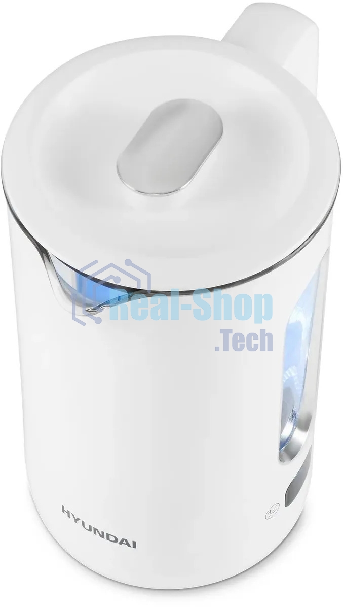 Чайник электрический Hyundai HYK-G5510 1.5л. 2200Вт белый/прозрачный корпус: стекло
