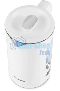 Чайник электрический Hyundai HYK-G5510 1.5л. 2200Вт белый/прозрачный корпус: стекло