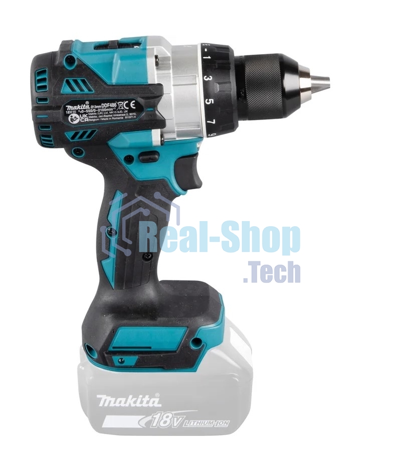 Дрель-шуруповерт аккумуляторная Makita DDF486Z, 18 В, Без АКБ, аккумуляторная