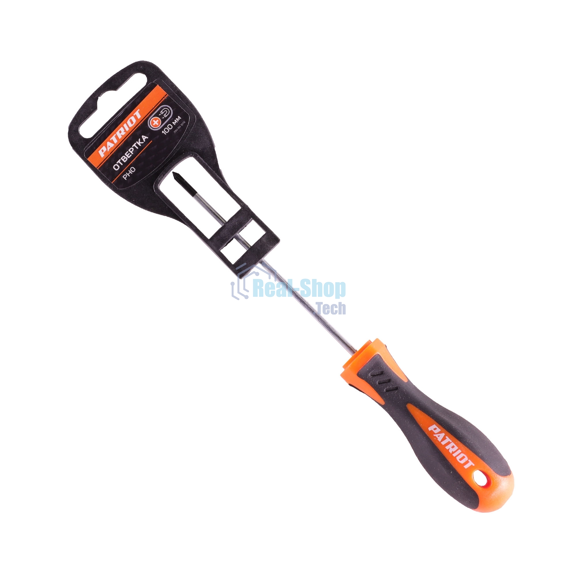 Отвертка Patriot PH0x100, CR-V, магнитная, двухкомпонентная рукоятка